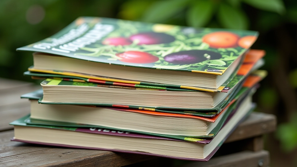 Collection of RHS beginner growing guides with vegetable illustrations and practical advice
